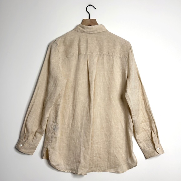 J. MCLAUGHLIN Linen Long Sleeve Button Down Shirt - Picture 4 of 8